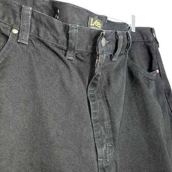 Lee Big & Tall Regular Fit Straight Black Denim Jeans 50x34 - Picture 5 of 8